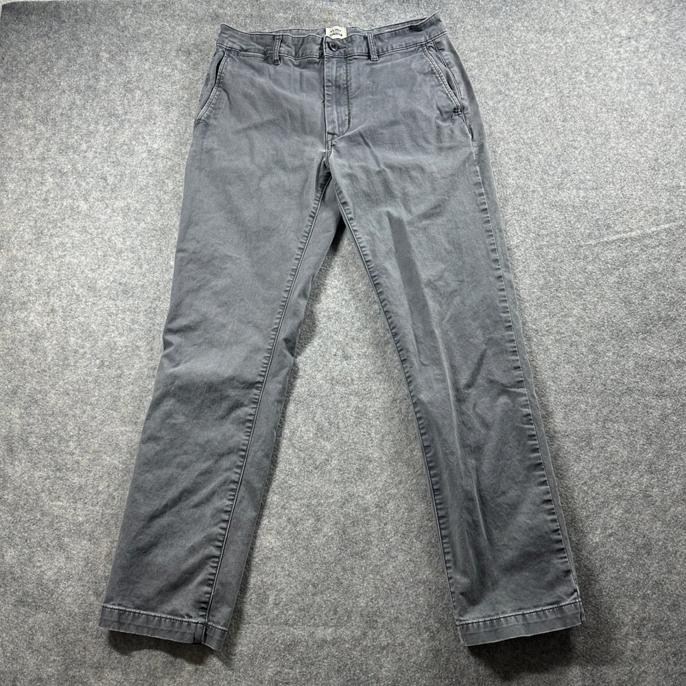 Flint and Tinder Chino Pants Mens 30x30 Gray Slim Straight Garment Dyed Twill